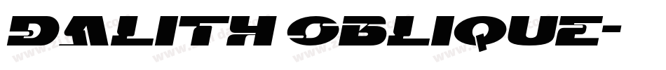Dalith Oblique字体转换